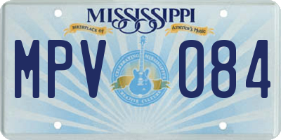 MS license plate MPV084