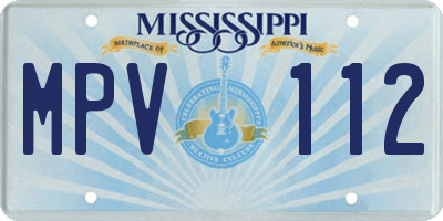 MS license plate MPV112