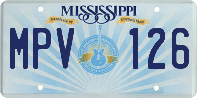 MS license plate MPV126