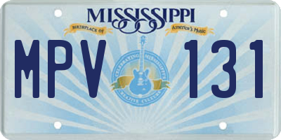 MS license plate MPV131