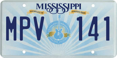 MS license plate MPV141