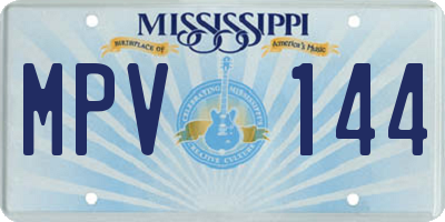 MS license plate MPV144