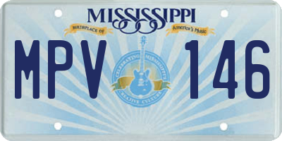 MS license plate MPV146
