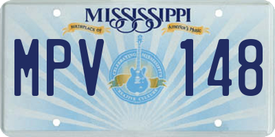 MS license plate MPV148