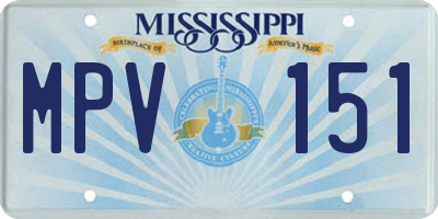 MS license plate MPV151
