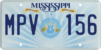MS license plate MPV156