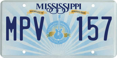 MS license plate MPV157