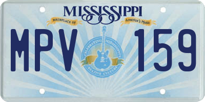 MS license plate MPV159