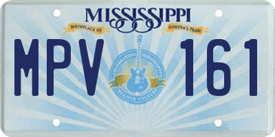 MS license plate MPV161