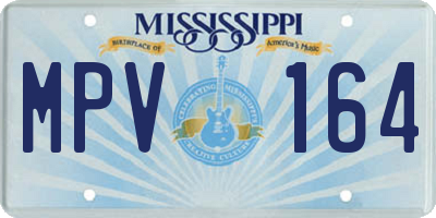 MS license plate MPV164