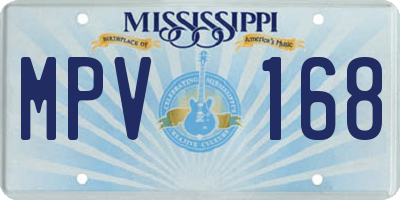 MS license plate MPV168