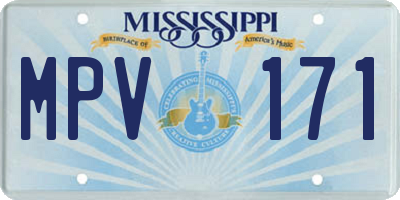 MS license plate MPV171