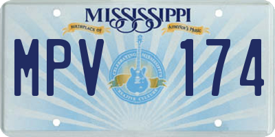 MS license plate MPV174