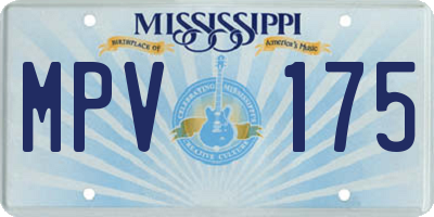 MS license plate MPV175