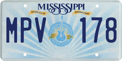 MS license plate MPV178