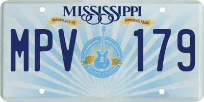 MS license plate MPV179