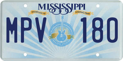 MS license plate MPV180