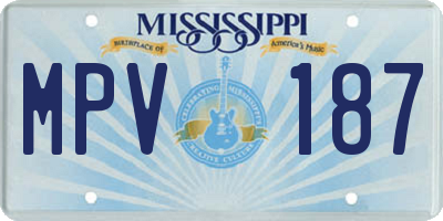 MS license plate MPV187