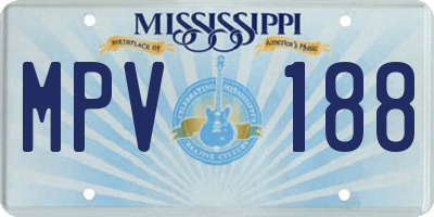 MS license plate MPV188