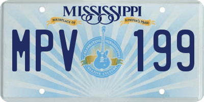 MS license plate MPV199