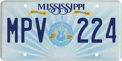 MS license plate MPV224