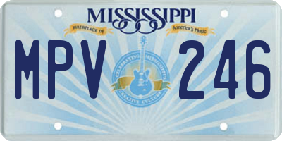 MS license plate MPV246