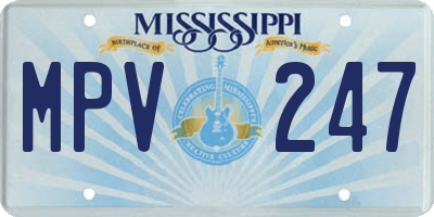 MS license plate MPV247