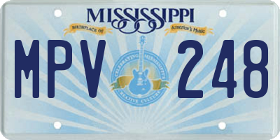MS license plate MPV248
