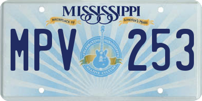 MS license plate MPV253