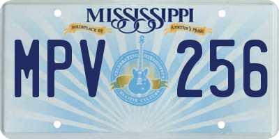 MS license plate MPV256