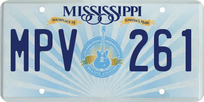 MS license plate MPV261