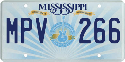 MS license plate MPV266