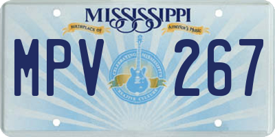 MS license plate MPV267