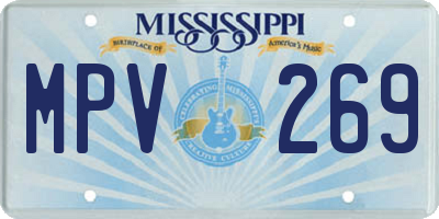MS license plate MPV269