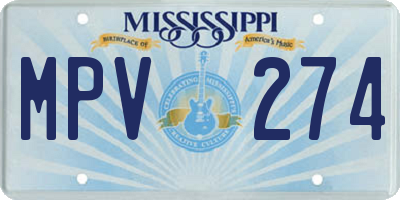 MS license plate MPV274