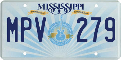 MS license plate MPV279