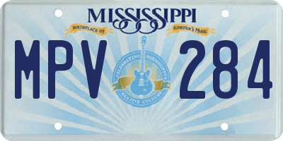 MS license plate MPV284