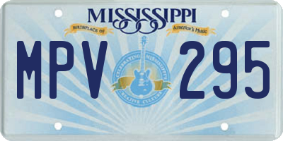 MS license plate MPV295