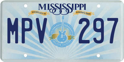 MS license plate MPV297