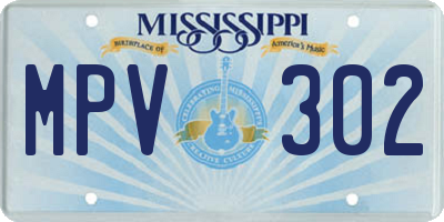 MS license plate MPV302