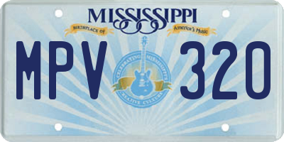 MS license plate MPV320