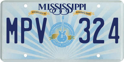 MS license plate MPV324