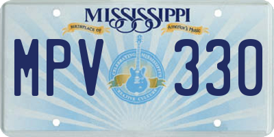 MS license plate MPV330