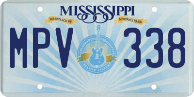 MS license plate MPV338