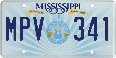 MS license plate MPV341