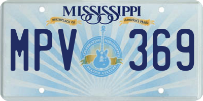 MS license plate MPV369