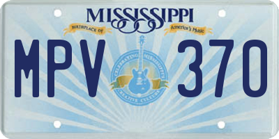 MS license plate MPV370