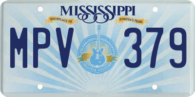 MS license plate MPV379