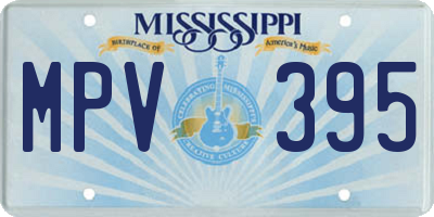 MS license plate MPV395