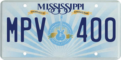 MS license plate MPV400